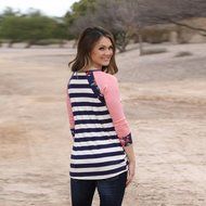 Fashion T-shirt,Morecome Women Floral Striped Printed Casual Blouse N5