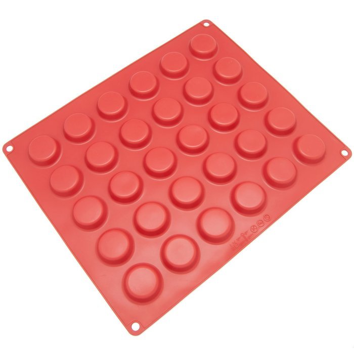 Freshware CB-650 Silicone 6-Cavity Round Chocolate Truffle, Candy and Gummy Mold, Pack of 4 N9