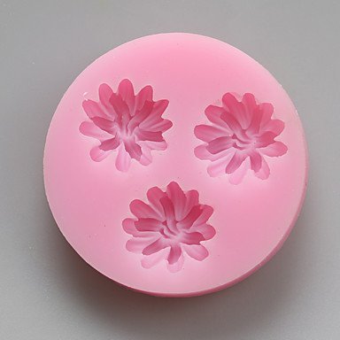 Y&XL&H Three Flowers Chocolate Silicone Molds,Cake Molds,Soap Molds,Decoration Tools Bakeware