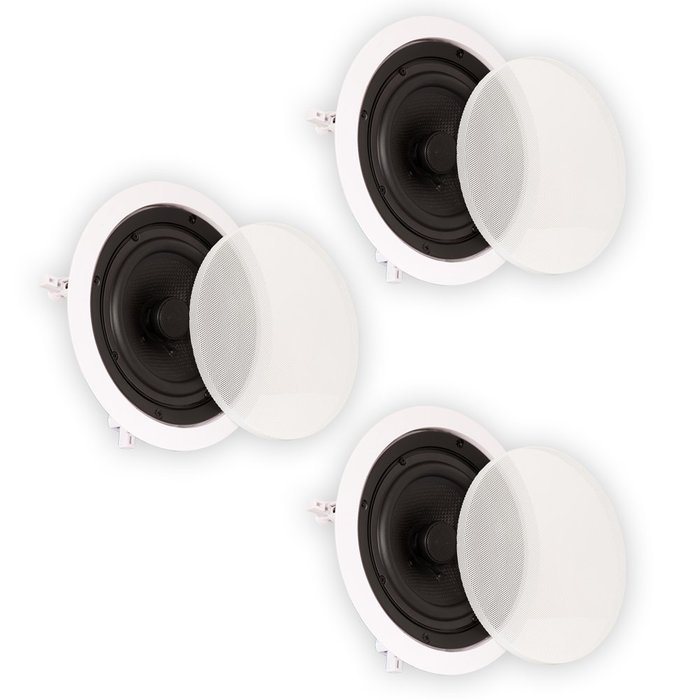 Theater Solutions 6.5" In Ceiling Surround Sound HD Home Theater 3 Speaker Set 600 Watts TS65C-3S