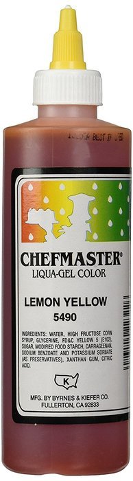 Chefmaster Liqua-Gel Food Color, 10.5-Ounce, Lemon Yellow