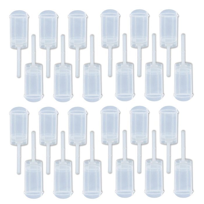 EKIND Round Shape Clear Push-Up Cake Pop Shooter (Push Pops) Plastic Containers with Lids, Base & Sticks, Pack... N6
