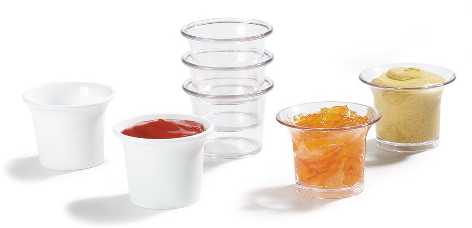 Carlisle (082007) Oyster Cups, Set of 144 (2-3/4-Ounce, SAN, Clear) N7