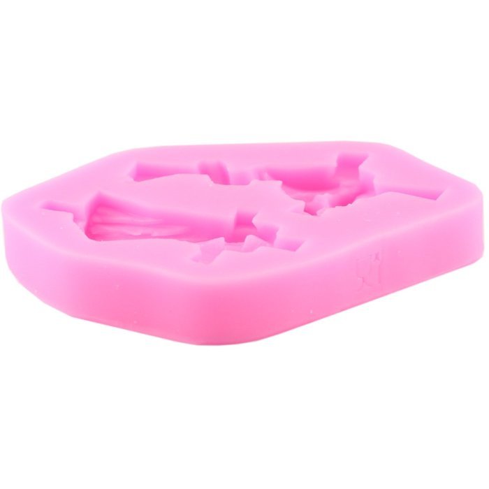 Mujiang 4-Capacity Cross Silicone Clay Fimo Sugarcraft Candy Fondant Molds N7