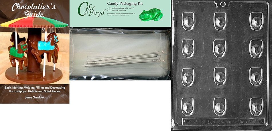 Cybrtrayd J007 Fireman's Hat Chocolate Candy Mold with Exclusive Cybrtrayd Copyrighted Chocolate Molding Instructions N2