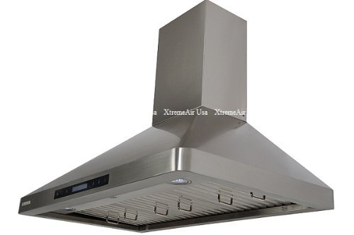 XtremeAir PX02-W30 Wall Mount Range Hood with 900 CFM Baffle Filters with Grease Drain Tunnel, 30"