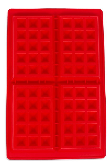 Internet's Best Silicone Mini Ice Cube Tray | Waffle Ice Mold | Candy Cake Chocolate Mold | Red N2