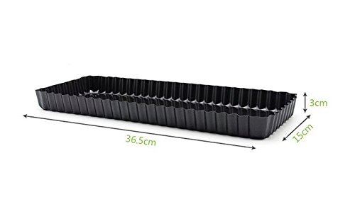 Astra Gourmet Preferred Non-stick Rectangular Quiche Pan/Tart Pan with Removeable Bottom,14 by 6-Inch N4