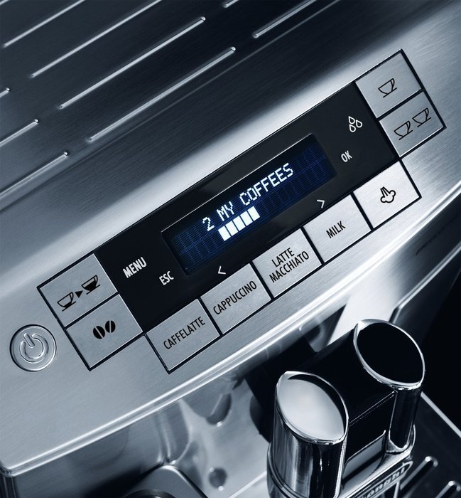 Delonghi ECAM28465M Prima Donna Fully Automatic Espresso Machine with latte Crema System, Silver N7