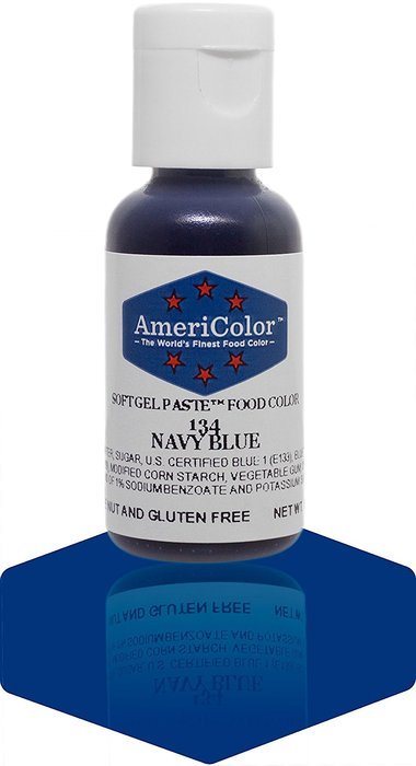 Americolor Soft Gel Paste .75 oz Navy Blue Color