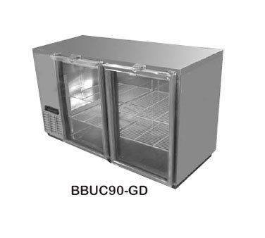 Continental Backbar Cooler Undercounter 59" Wide BBUC59-SS-GD