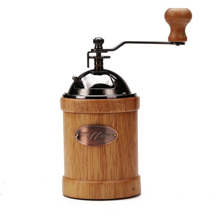 3E Home 23-2400 Hand Crank Manual Canister Stainless Steel Burr Coffee Grinder Mill,Stainless Steel Top and Solid... N2