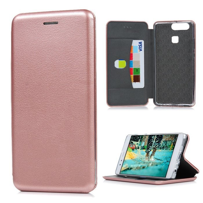 P9 Case,Huawei P9 Case - High Quality Wallet Magnetic Smart Close Premuim PU Leather Pure Color Slim Fit Soft... N7