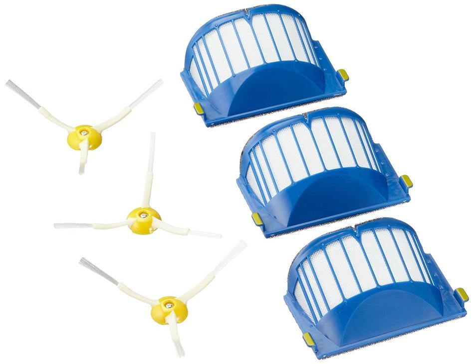 Accessoire iRobot Roomba S&eacute;rie 600 - Pack de 3 Filtres et 3 Brosses Lat&eacute;rales