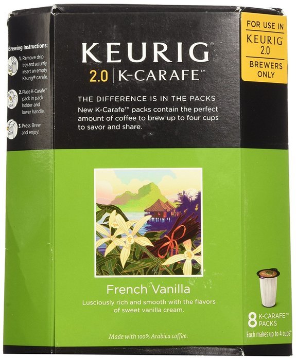 Keurig 2.0K-Carfe Green Mountain Coffee French Vanilla 8 count