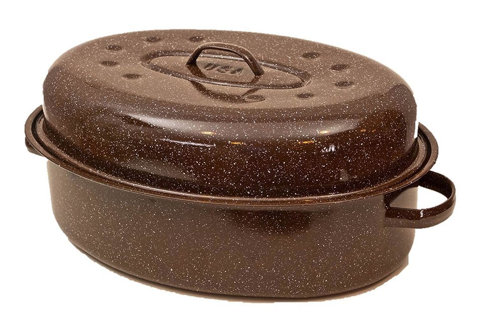 Granite Ware F0591-2 Roaster with Nonstick Rack, 20-Pound, Brown