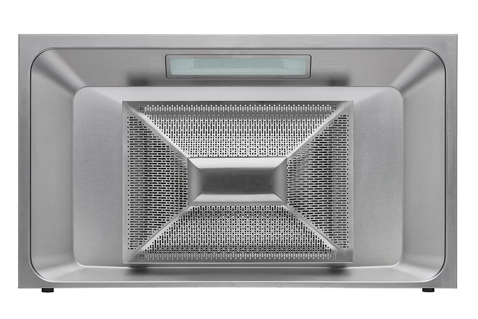 CYBER Modern Rectangle Wall Mount Seamless Range Hood 36" Steel Black Touch Panel 700CFM N3