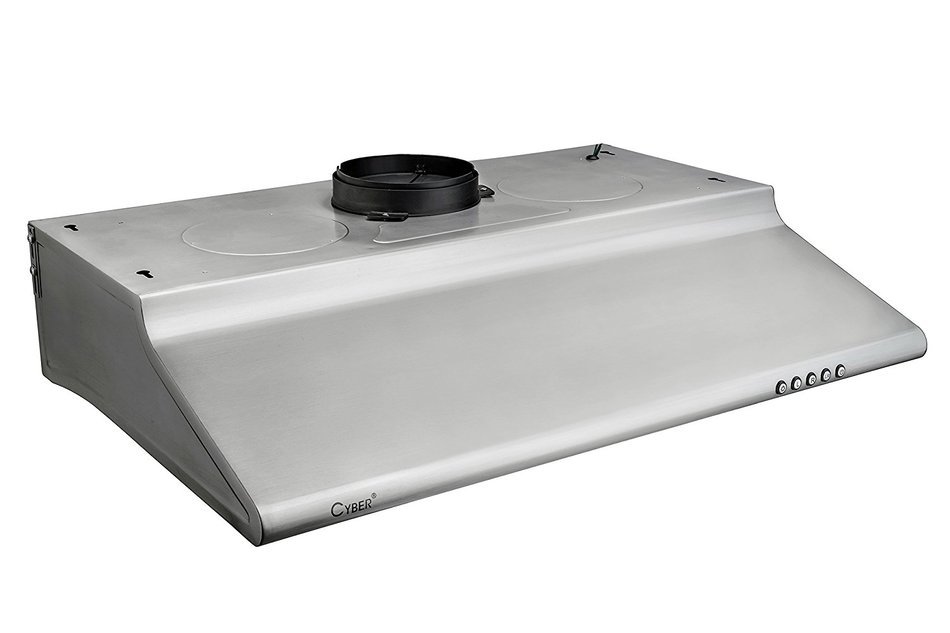 CYBER&reg; 2016 Seamless Steel one press decelerate Under Cabinet Range Hood 30" Dual Motors N7