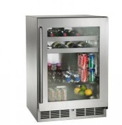 Perlick HP24BS-3-3R 24" Signature Series Indoor Beverage Center with 5.2 cu. ft. Capacity Digital Control Module...