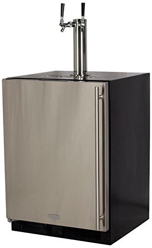 Marvel ML24BTS2LS Twin Tap Built-In Beer Dispenser with Left Side Hinge, 24", Stainless Steel