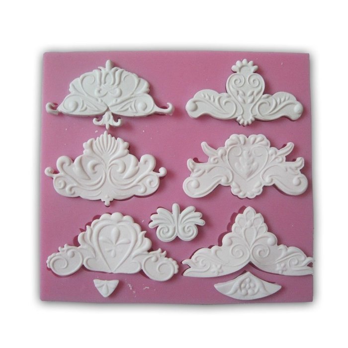 Allforhome 7 cavity Chocolate Candy Jello 3d Magic Lamp retro shape Silicone Fondant Lace Mold DIY Cake Decorating...