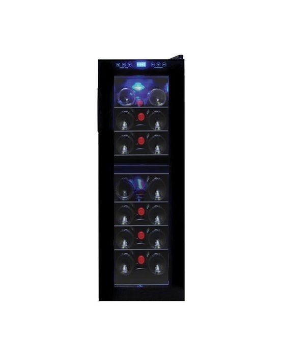 Vinotemp 21-Bottle Dual-Zone Touch Screen Wine Cooler, Black N5