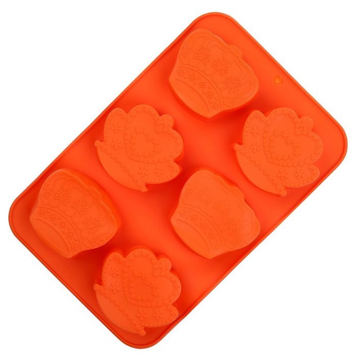 Crystallove Novelty Silicone Cake Mold Muffin Pudding Jelly Bakeware Color Randomly (3pcs, Christmas Style) N17