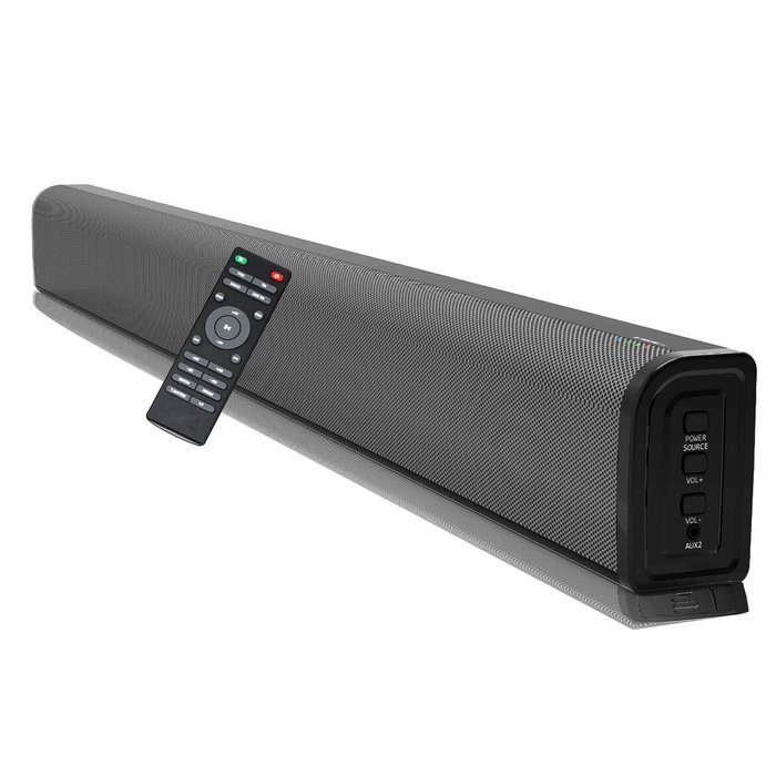 LONPOO 615B Bluetooth TV Soundbar 2.0CH Full Digital Home Theater Subwoofer 60Watt 4.0"inch Speakers with Remote...