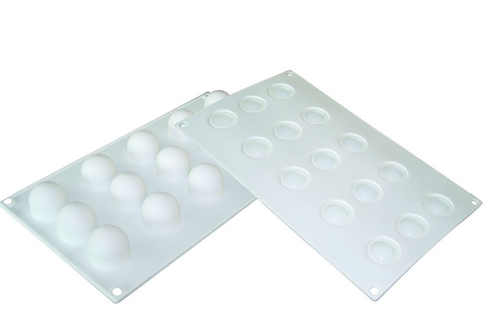 Silikomart Professional Silicone Baking Mold, Mini Truffle 15 Cavities (1 Each)