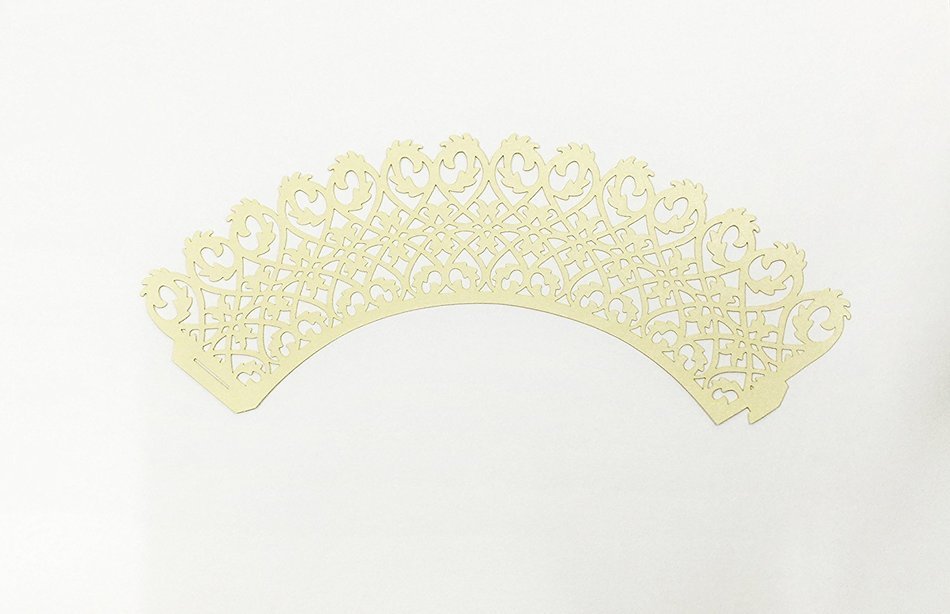 HUAL Cupcake Wrappers 50 Filigree Artistic Bake Cake Paper Cups Lace Laser Cut Liner Baking Cup Muffin Case Trays... N9
