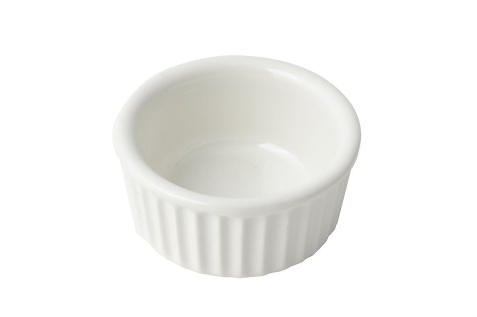 Bon Chef 9024 Aluminum Fluted Ramekin, 2 oz Capacity, 2-3/8" Diameter, Sandstone White (Pack of 24)