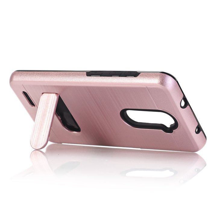 ZTE ZMAX Pro Case, ZTE Carry Z981 Case, MCUK [Brushed Metal Texture] Dual Layer Hybrid Defender Shockproof Rubber... N14