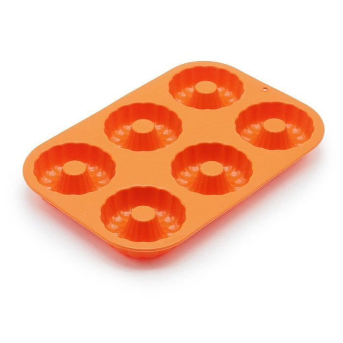 Marx&reg; 6-cavity Silicone Fancy Small Bundt Cake, Muffin Cups, Coffee Cake, Cupcake, Pudding,9 Inch X 6 Inch Sc6... N2