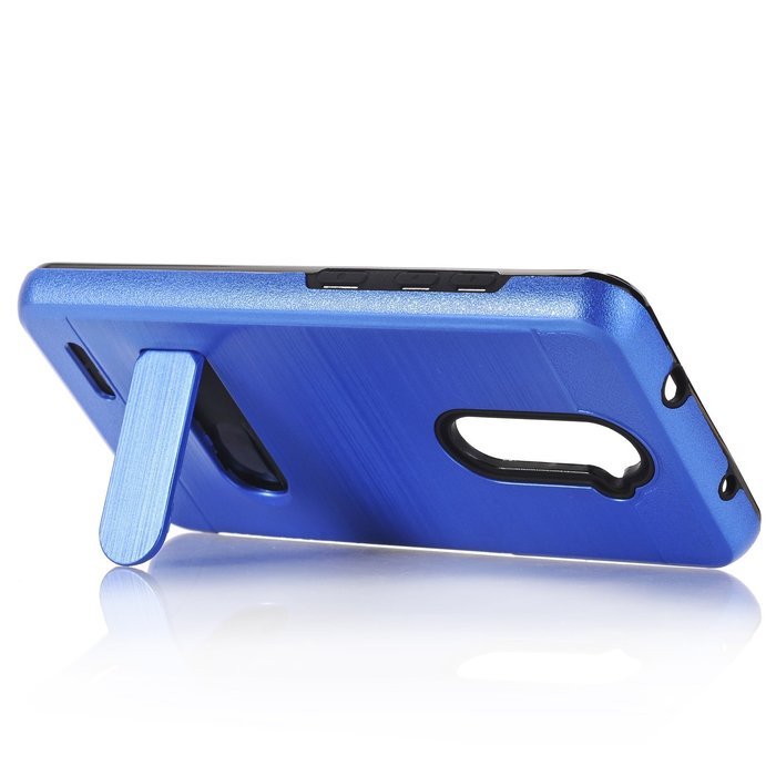 ZTE ZMAX Pro Case, ZTE Carry Z981 Case, MCUK [Brushed Metal Texture] Dual Layer Hybrid Defender Shockproof Rubber... N16