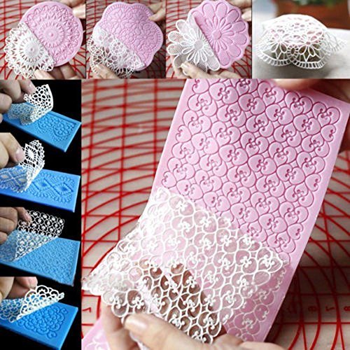 Lace Silicone Mold Mould Sugar Craft Fondant Mat Cake Decorating Baking Tools * FREE SHIPPING * N6