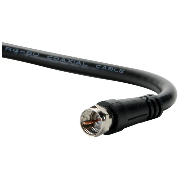 RG-6 Coaxial Cable with Male to Male F Connectors 8 ft.