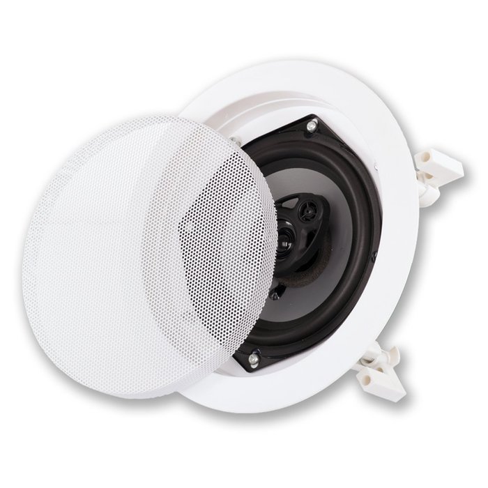 Acoustic Audio CS-IC53 250 Watt In Ceiling Speaker 3-Way Home Theater, White