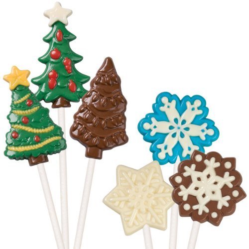 Wilton Christmas Trees and Snowflakes Lollipop Mold Set