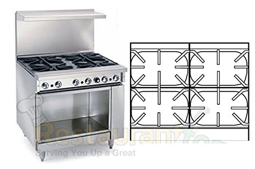 Imperial Commercial Restaurant Range 36" With 4 Extra Wide Burners 1 Cabinet Base Propane Ir-4-S18-Xb