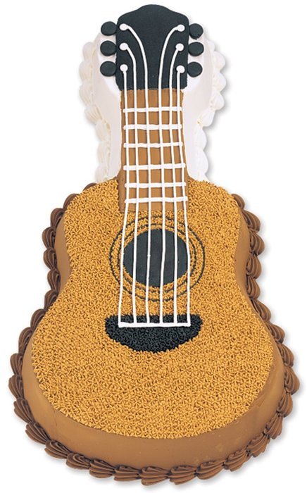 Brand New Novelty Cake Pan-Guitar 16.5""X8.5""X2"" Brand New