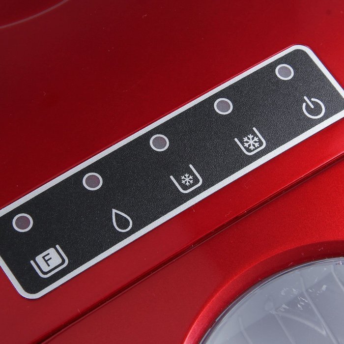 Portable Countertop Ice Cube Maker Compact Touch Control, Make 26lbs Per Day Red ;P#O455K5/U 7RK-B230568 N2