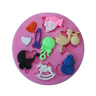 Y&XL&H 3D Bear Feet Baby Toy Baking Molds for Fondant Candy Chocolate Cake N2