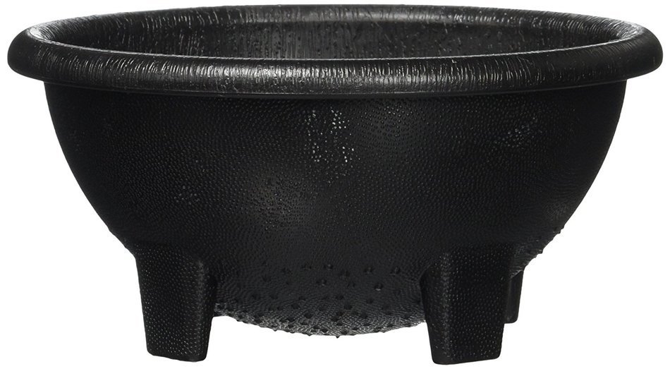 2 Pack Black Plastic Earthenware Salsa Bowls - 10 oz