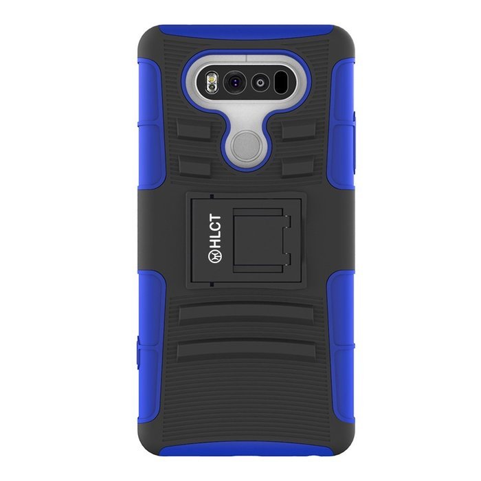 LG V20 Case, HLCT Rugged Shock Proof Dual-Layer PC and Soft Silicone Case With Built-In Kickstand for LG V20 (... N24