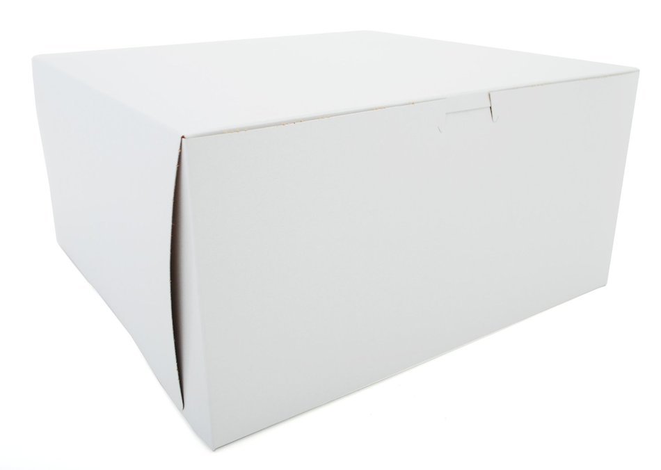 Southern Champion Tray 0989 Premium Clay-Coated Kraft Paperboard White Non-Window Lock Corner Bakery Box, 12"...