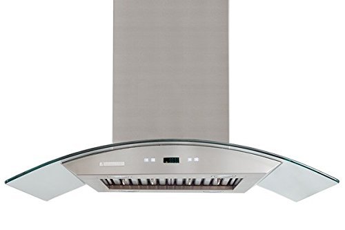 XtremeAir PX01-I30 Island Mount Range Hood with 900 CFM Baffle Filters/Grease Drain Tunnel, 30" N2