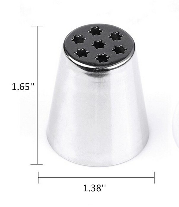 UTEN 12pcs Stainless Steel Russian Piping Nozzles Set DIY Pastry Icing Cake Decorating Tool (silver)