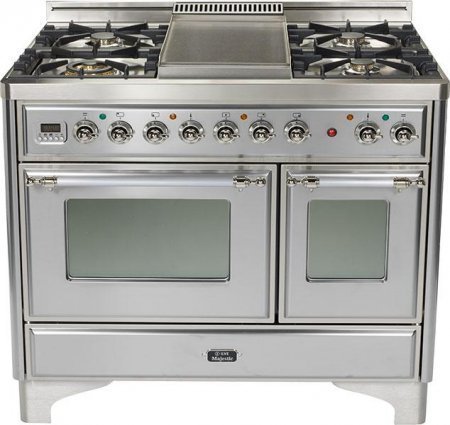 Ilve UMD-100FDMPIX 40" Majestic Dual Fuel Freestanding Range with 2.44 cu. ft. & 1.44 cu. ft. Ovens Full-Width...