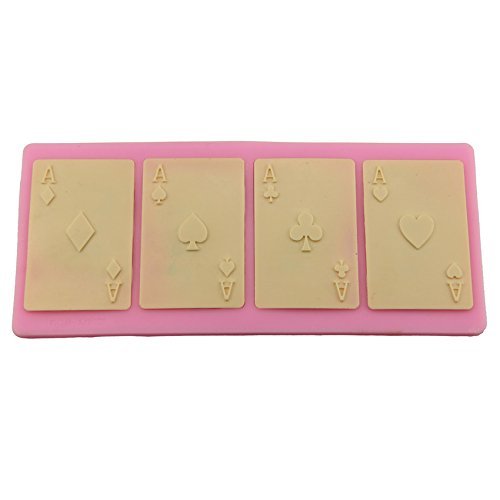 Let'S Diy Poker Silicone Press Mold Cake Decoration Fondant Cake 3D Food Grade Silicone Mould N3