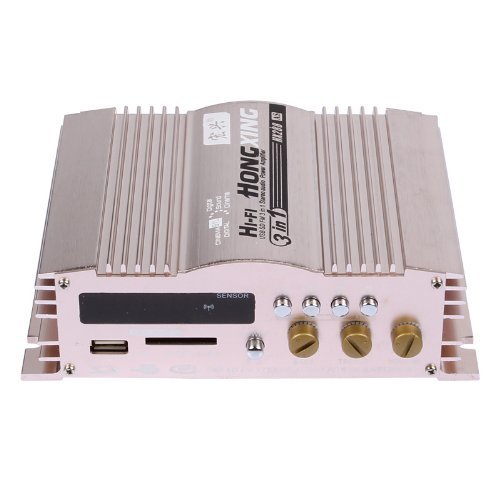 HONGXING AX-5 3 in 1 Hi-Fi Stereo Audio Power Amp USB SD FM Car Amplifier LED Display Amplifier Gold N3